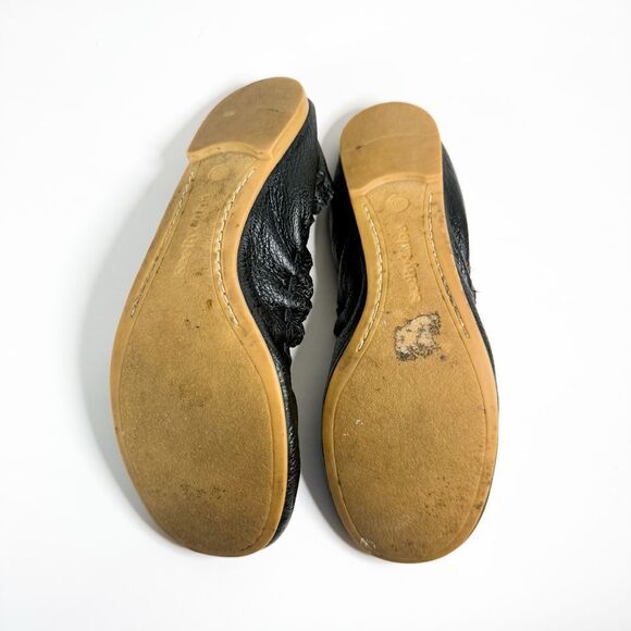 See by Chloé Women's Black Leather Scrunched Ballet Flats EU 36 / US 6 - Picture 5 of 8